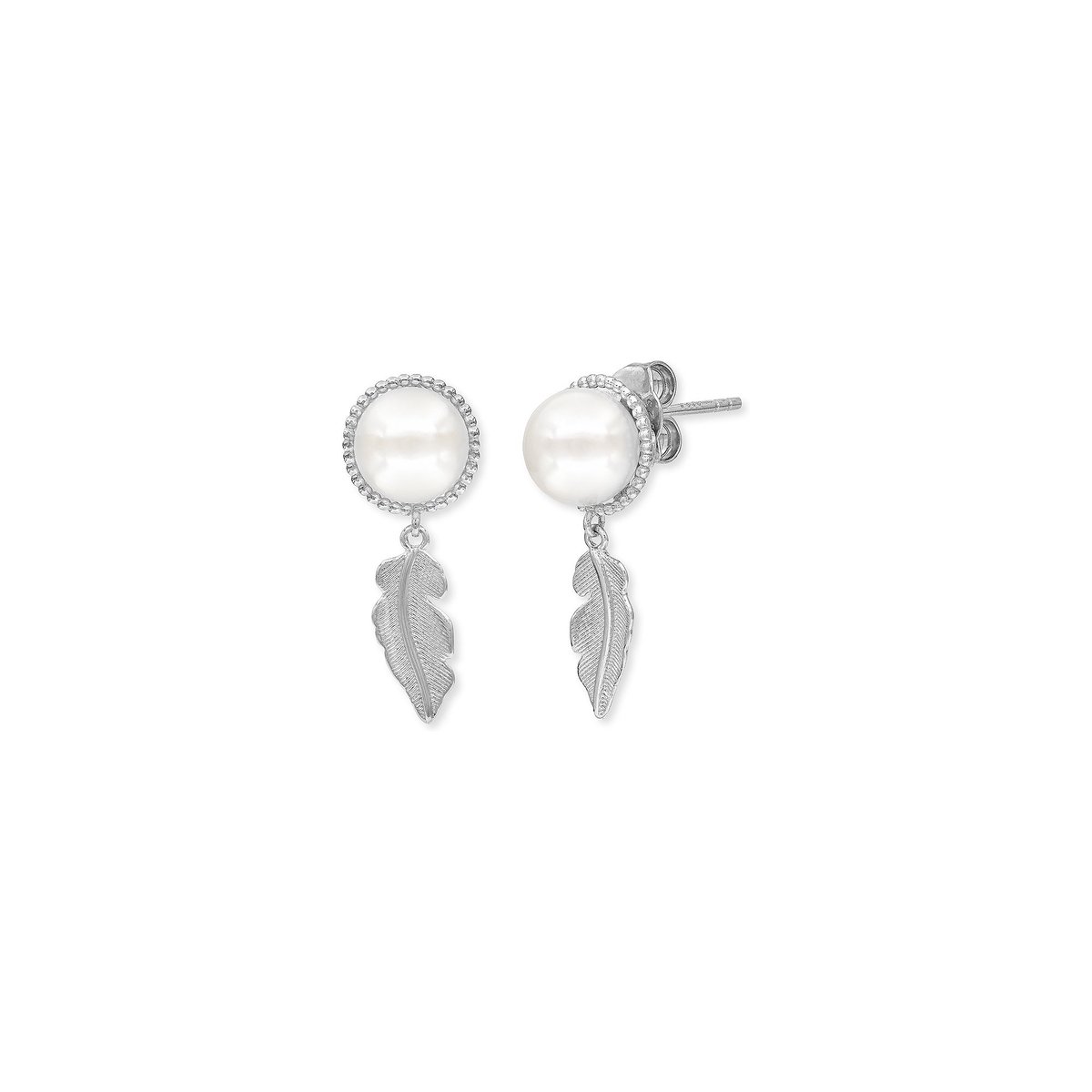 Engelsrufer Damen-Ohrstecker 925er Silber, Perle One Size Silber 32022687