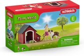 schleich FARM WORLD - Hondenhok - Speelfigurenset - Kinderspeelgoed voor Jongens en Meisjes - 3 tot 8 jaar - 5 Onderdelen