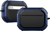 Mobigear Hoesje geschikt voor Apple AirPods Pro 2 Shockproof Hardcase Hoesje | Mobigear Slim Armor - Blauw