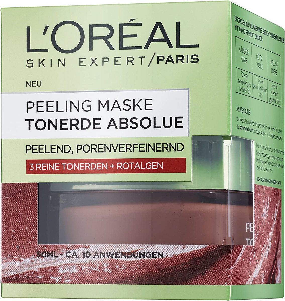 L'Oréal Paris Tonaarde Absolue Peeling Mask, masque visage à l'argile pure  et extrait... | bol.com