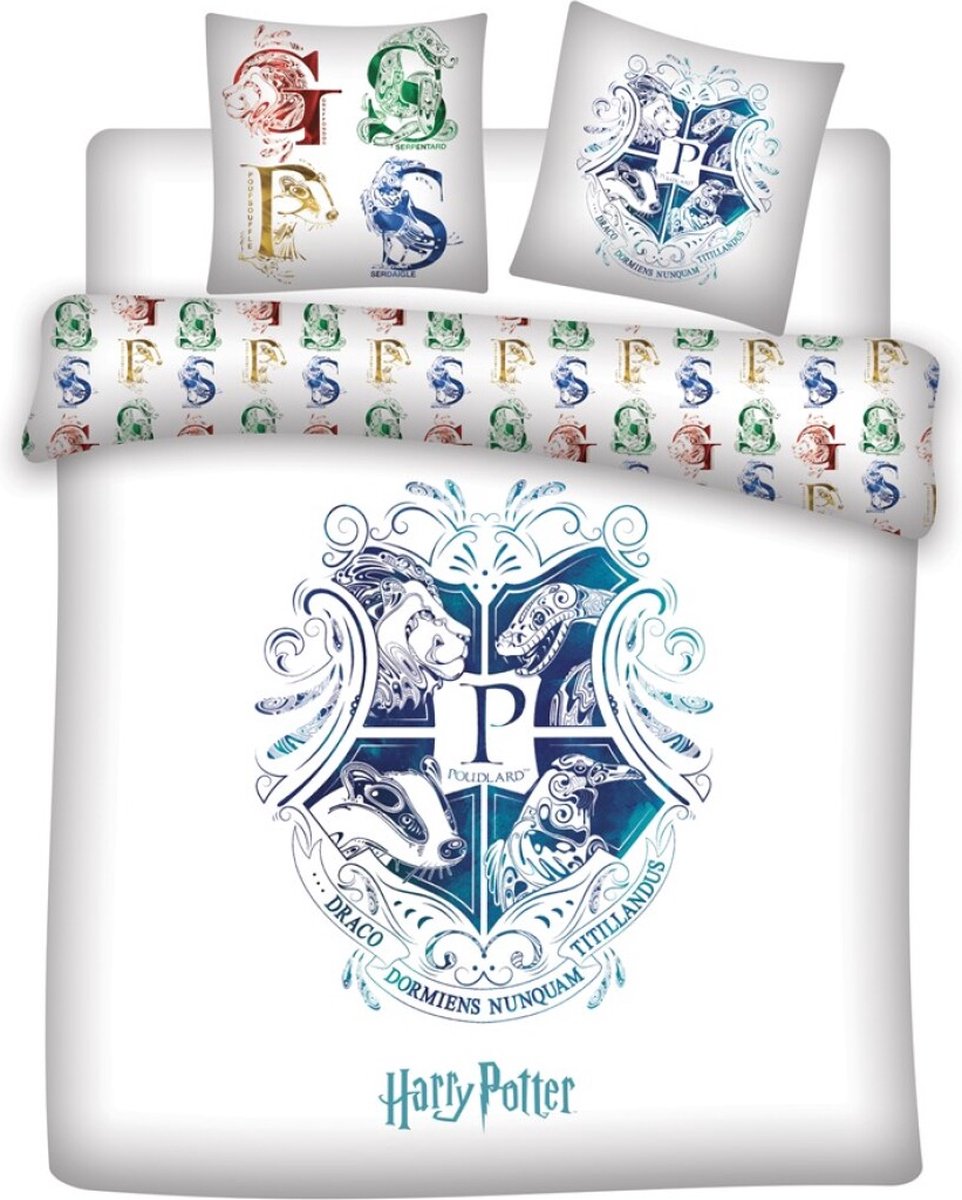 Harry Potter Dekbedovertrek FRANCAIS 240X220 Polyester Kussensloop 63X63cm
