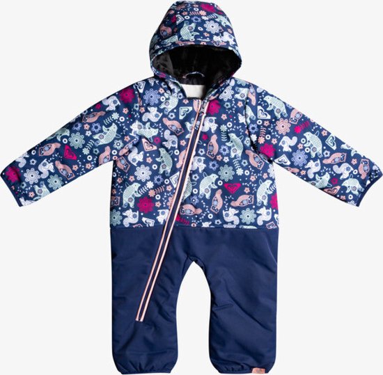 Roxy - Geïsoleerd sneeuwpak voor baby's - Rose - Middeleeuws blauw neo - maat 86-92cm