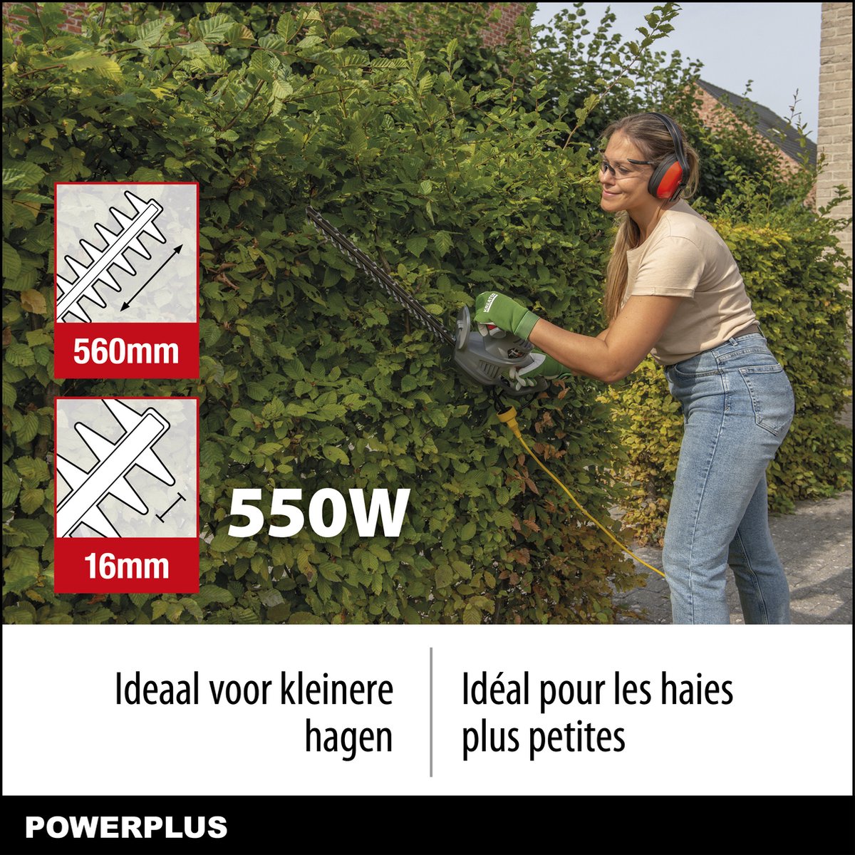 Taille-Haie Électrique 560mm 550W PowerPlus POWEG40100