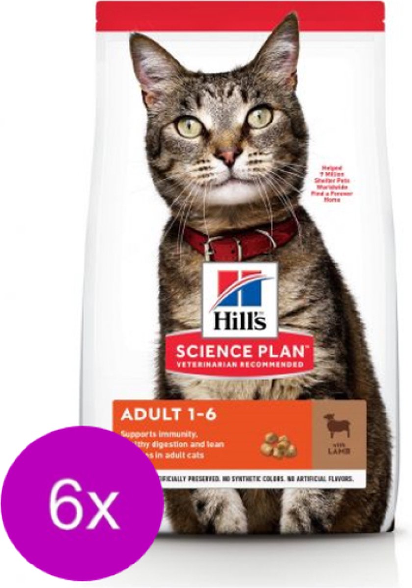 6x Hill's - feline Adult Lam - Kattenvoer - 1.5kg