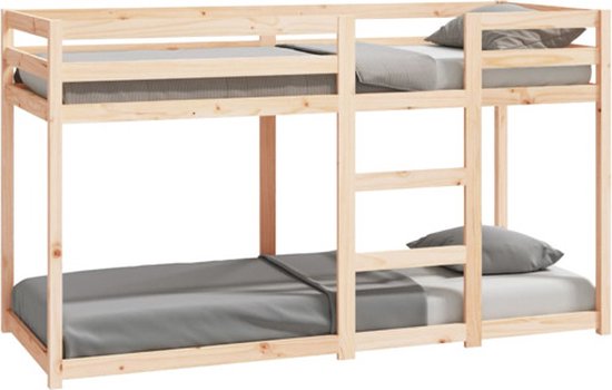 Lit superposé vidaXL en pin Massief 75 x 190 cm. Lit superposé en bois pour enfant. Lit double. Chambres.