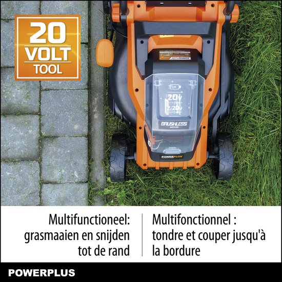 Powerplus Dual Power battery & charger set POWDP9064-2x20V, 5.0Ah, 2.5Ah battery - for 20V & 40V tools - 4A charger - for 20V & 2x20V batteries - battery platform