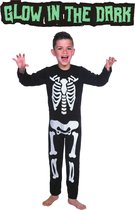 Kleding Unisex kinderkleding pakken Kostuum kinderen botten gloeiende pyjama skelet kinderen Halloween skelet romper glow in het donker Halloween cadeau voor zoon cadeau voor dochter 