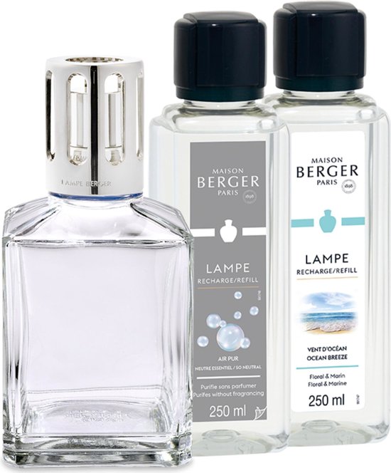 Lampe Berger Starter- & Giftset Carré - inclusief 2x 180 ml parfum