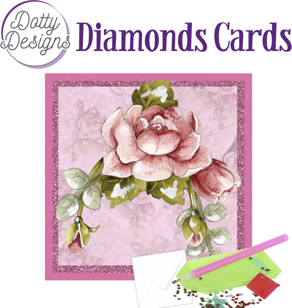 Dotty Designs Diamond Cards - Red Roses