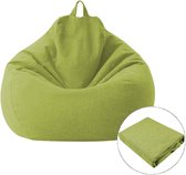 Lazy Sofa zitzakhoes stoffen bekleding, maat: 70x80cm (groen)