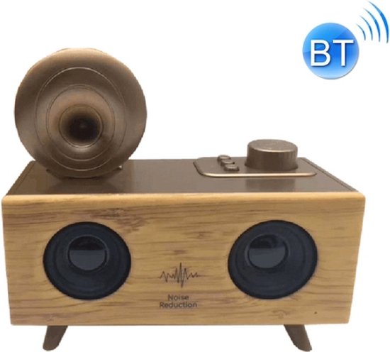 Retro Houten Bluetooth-radio, Ingebouwde Luidsprekers, Draadloze
