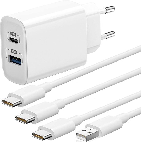 Chargeur 30W [PD 20W+QC 3.0] + Câble USB-C pour Samsung A23 4G-5G