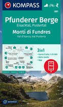 KOMPASS WK 081 Wandelkaart Pfunderer Berge/Monti di Fundres 1:25.000