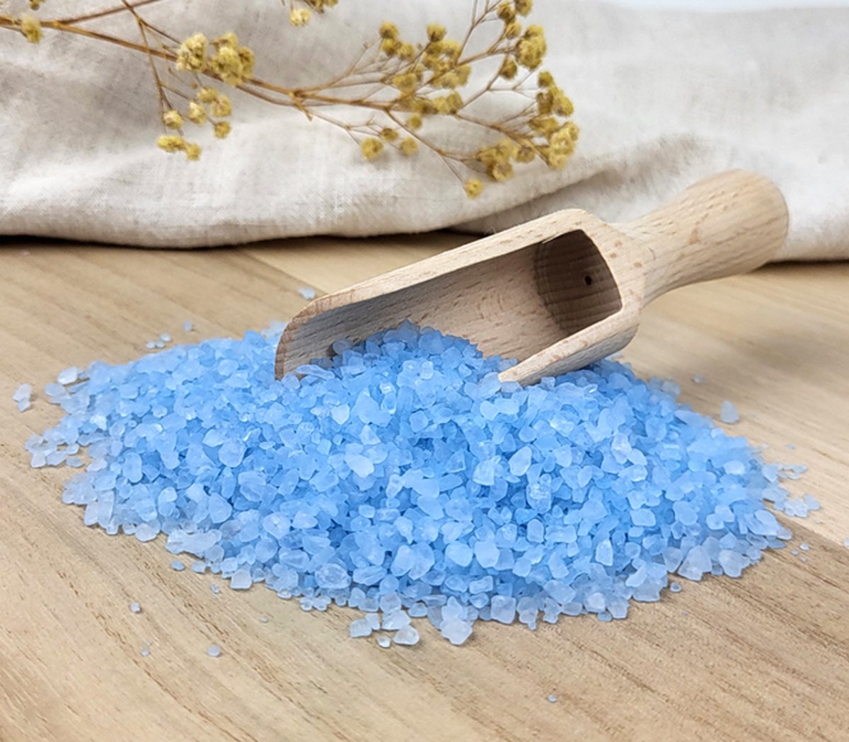 Badzout lichtblauw - 1 kg - badkristallen