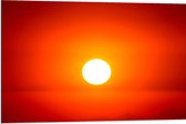 WallClassics - Dibond - Felle Zon - 90x60 cm Foto op Aluminium (Wanddecoratie van metaal)