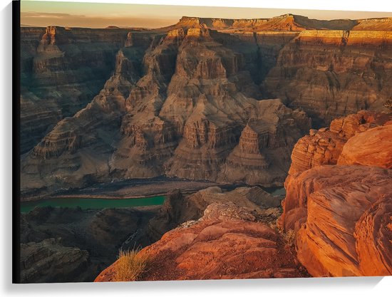 WallClassics - Toile - Image du parc national du Grand Canyon - 100x75 cm Tableau sur toile (Décoration murale sur toile)