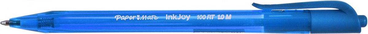 Paper Mate InkJoy 100RT-balpennen met drukknop | Medium punt (1,0 mm) | Blauw | 20 stuks