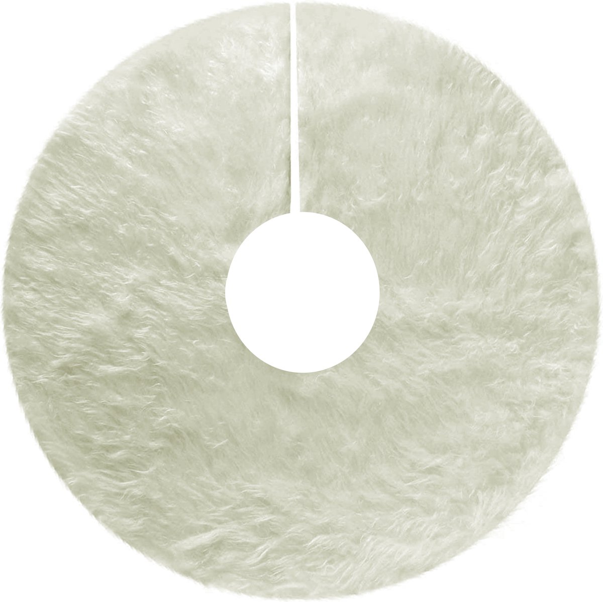 Krist+ kerstboomrok/kerstboom kleed - creme wit - D120 cm - fluffy