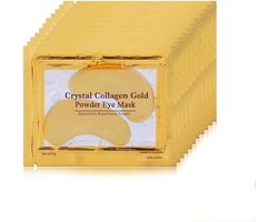 Collageen oogmasker 24 STUKS (12 paar) Goud- gezichtsmaskers verzorging - anti wallen en donkere kringen – eye oog patches pads