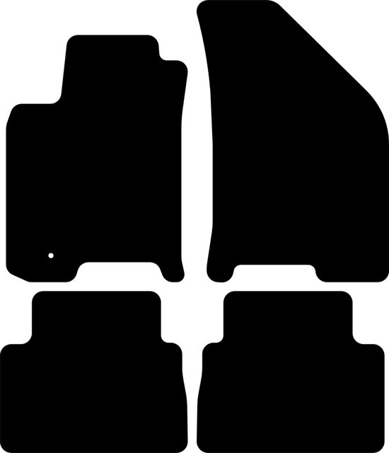 Tapis de voiture Chevrolet Lacetti - Année de construction : 2004 - 2010 - Ajustement d'origine - 4 pièces - Feutre aiguilleté
