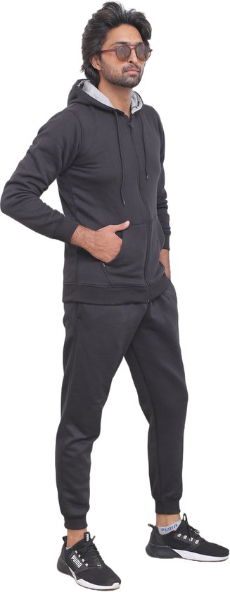 Tracksuit With Front Reflective Tape Fitness Running Breathable