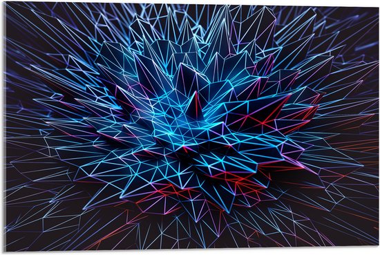 WallClassics - Acrylglas - Abstracte Lichtgevende Lijnen - 75x50 cm Foto op Acrylglas (Wanddecoratie op Acrylaat)