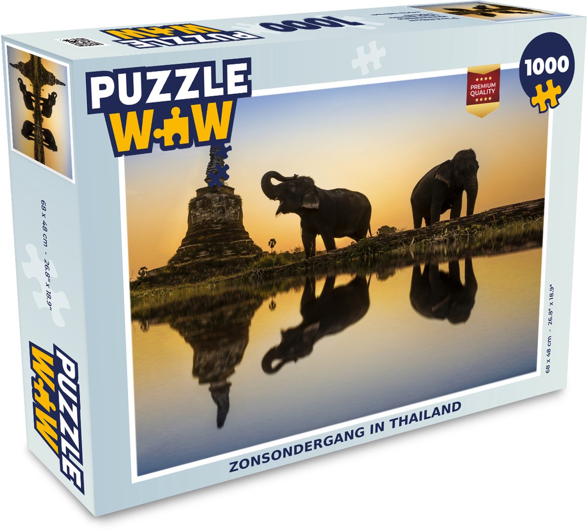 Puzzel Zonsondergang in Thailand - Legpuzzel - Puzzel 1000 stukjes volwassenen