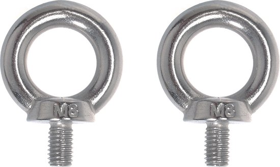 Boulon à oeil Inox 316 M5 DIN 580 - 2 pièces