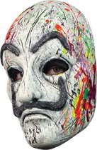 Partychimp Angstaanjagend Halloween Masker Neon Artist voor bij Halloween Kostuum Volwassenen - Latex