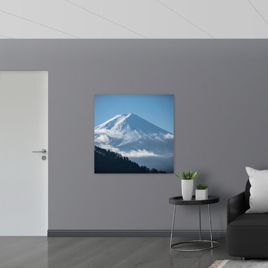 WallClassics - Verre acrylique - Haute Berg enneigée - Photo 100 x 100 cm sur verre acrylique (avec système de suspension)