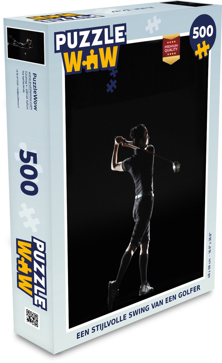 Puzzel Een stijlvolle swing van een golfer - Legpuzzel - Puzzel 500 stukjes