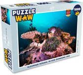 Puzzel Kleurrijk koraal in een donkere zee - Legpuzzel - Puzzel 1000 stukjes volwassenen