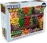Puzzel Groente - Fruit - Kraam - Thailand - Legpuzzel - Puzzel 1000 stukjes volwassenen
