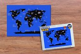 Puzzel Wereldkaart Kinderen - Dieren - Geel - Legpuzzel - Puzzel 500 stukjes