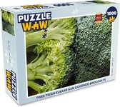 Puzzel Twee tegen elkaar aan liggende broccoli's - Legpuzzel - Puzzel 1000 stukjes volwassenen