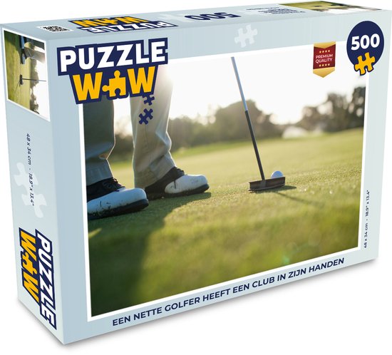 Puzzel Een nette golfer heeft een club in zijn handen - Legpuzzel - Puzzel  500 stukjes | bol.com