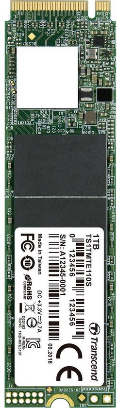 Disque dur interne SSD - 2 To – Transcend - M.2 2280 - PCI Express 3.0 x4  (NVMe) 