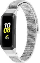 Nylon Smartwatch bandje - Geschikt voor Samsung Galaxy Fit nylon bandje - zeeschelp - Strap-it Horlogeband / Polsband / Armband