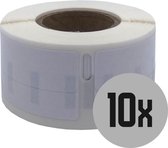 DULA Dymo Compatible labels - Wit - 99017 - S0722460 - Hangmapetiketten - 10 rollen - 21 x 51 mm - 220 labels per rol