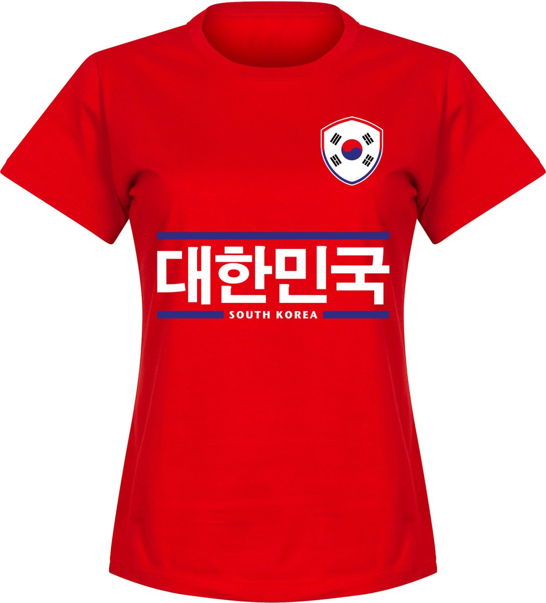1086x1200.jpg Zuid Korea Dames Script Team T-Shirt - Rood - XXL - Afbeelding 1