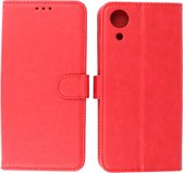 Hoesje Geschikt voor Samsung Galaxy A03 Core - Book Case Telefoonhoesje - Kaarthouder Portemonnee Hoesje - Wallet Cases - Rood