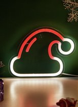 Neon licht kerstmuts - Kerstmuts - Neon ligt - Led - USB - Kerstdecoratie - Neonlicht - Neon lamp - Verlichte kerstfiguren - Kerstdecoratie voor binnen - Kerstverlichting - Kerst verlichting led - kerstcadeau - neonverlichting - neon verlichting