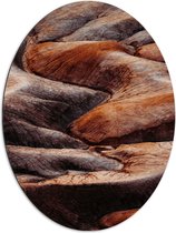WallClassics - Dibond Ovaal - Bruin Kloof - 72x96 cm Foto op Ovaal (Met Ophangsysteem)