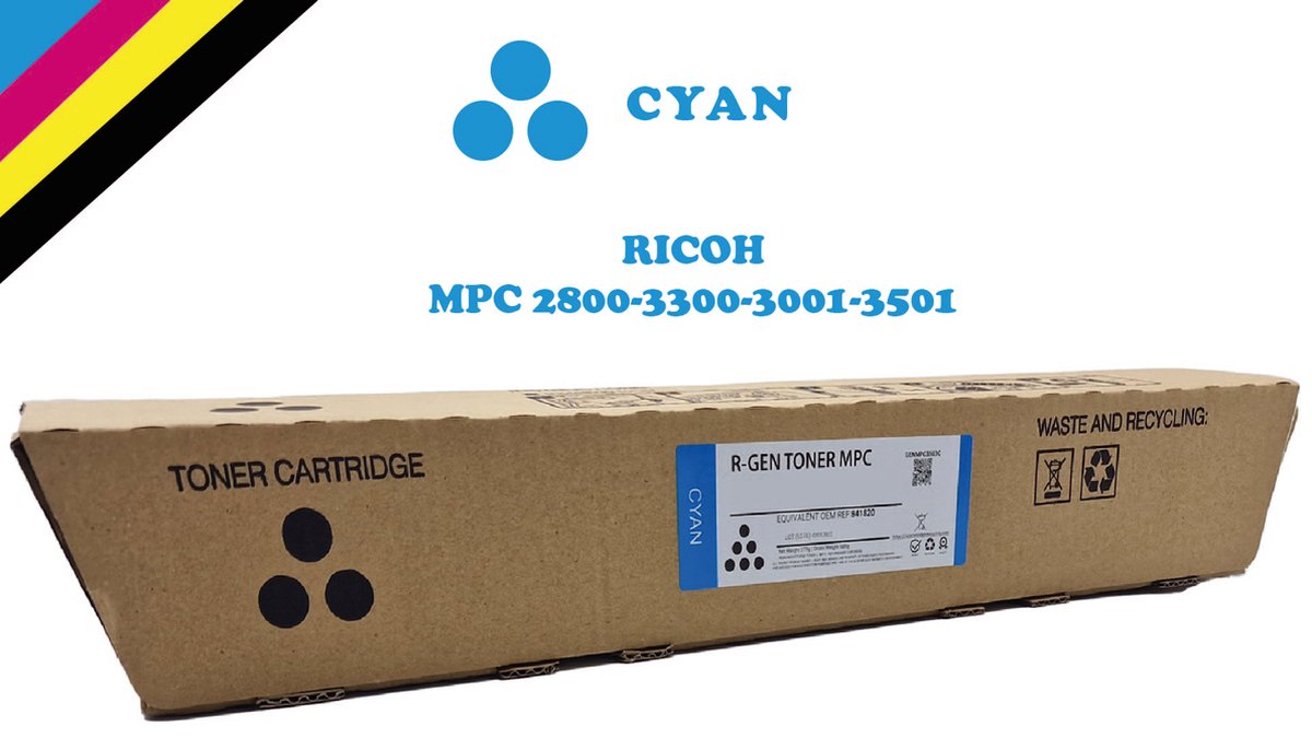Toner Ricoh MP C2800 / C3300 / C3001 / 3501 Cyan – Compatible