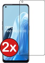 Screenprotector Geschikt voor OPPO Find X5 Lite Screenprotector Glas Gehard Tempered Glass - Screenprotector Geschikt voor OPPO X5 Lite Screen Protector Screen Cover - 2 PACK