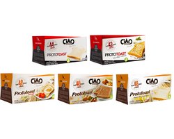 Ciao Carb |   Mix Prototoast | Voordeelpakket | 5 x ProtoToast (160 gram) | Perfect voor een koolhydraatarm ontbijt of lunch| Koolhydraatarme Toast