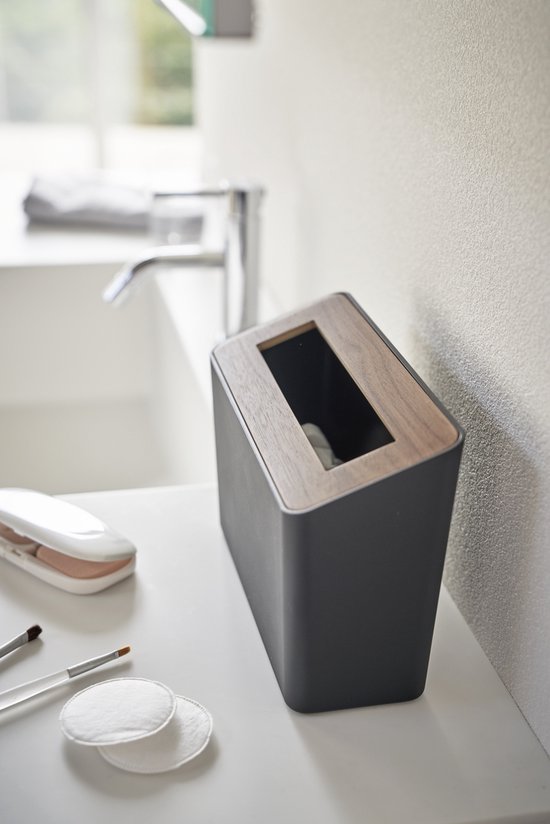 Yamazaki Table Trash Can Rin Black