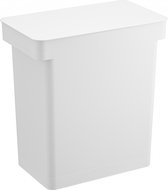 Yamazaki Airtight Trash Can with Caster - Tower - White