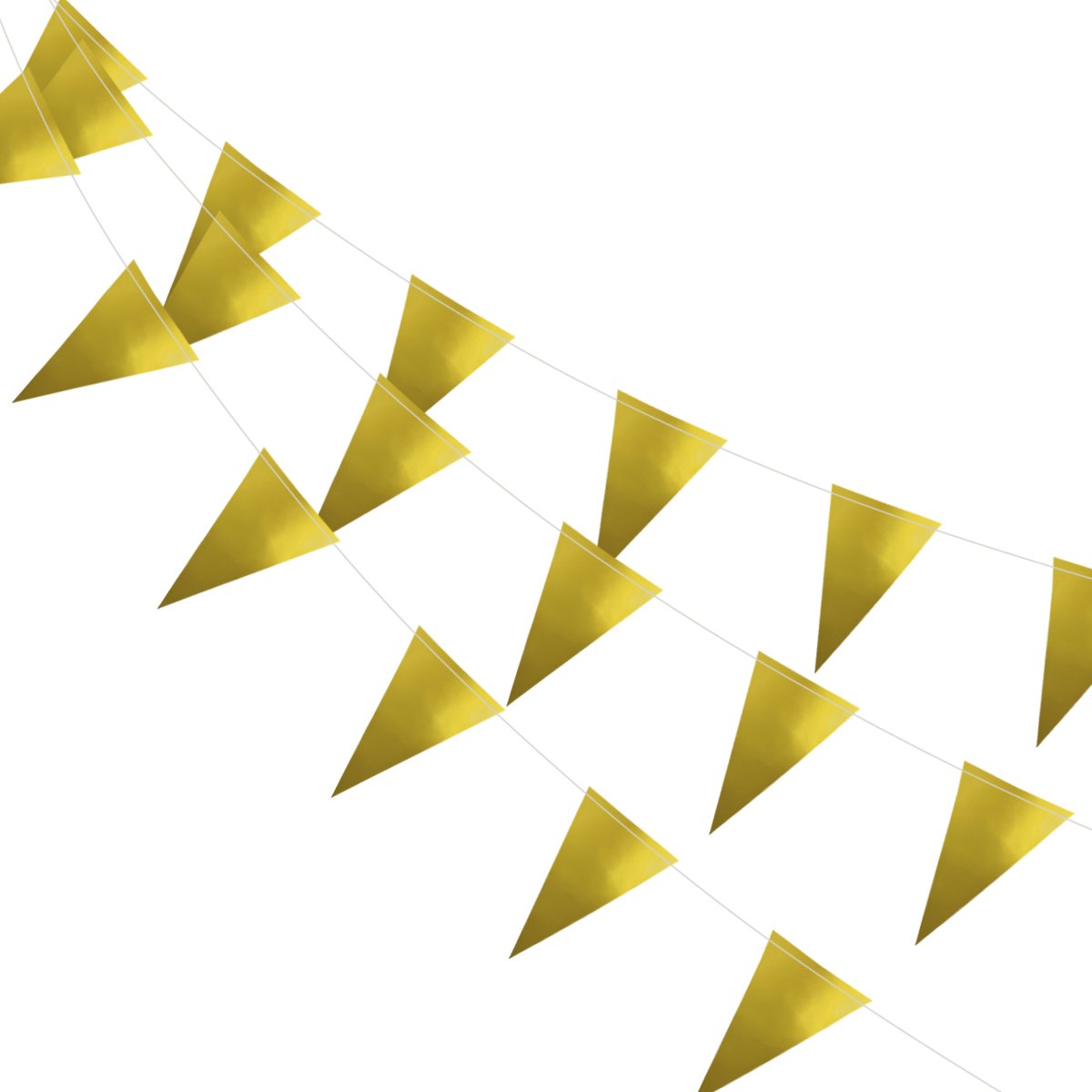 Gouden Slingers Vlaggenlijn Goud Verjaardag Slinger Verjaardag Versiering Feest Versiering Decoratie Goud - 10 Meter - BTH