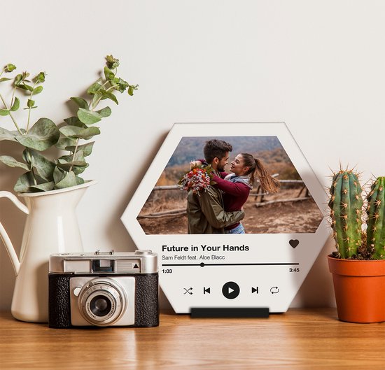 Creativ Company Glazen blad met houten standaard